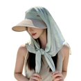 thumbnail image 4 of Unir UV Protection Neck Cover Sun Hat for Women, Wide Brim Straw with Scarf, Breathable Summer Outdoor Hat, 1 Piece, One Size, 4 of 4