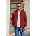 thumbnail image 4 of COOFANDY Mens Flight Bomber Jacket Lightweight Casual Jackets Softshell Varisty Jacket, 4 of 6