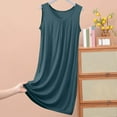 thumbnail image 2 of biudgviw Plus Size Nightgowns for Women Loose Sleeveless Sleep Dress Summer Pleated Round Neck Nightshirts Breathable Casual Loungewear, 2 of 6