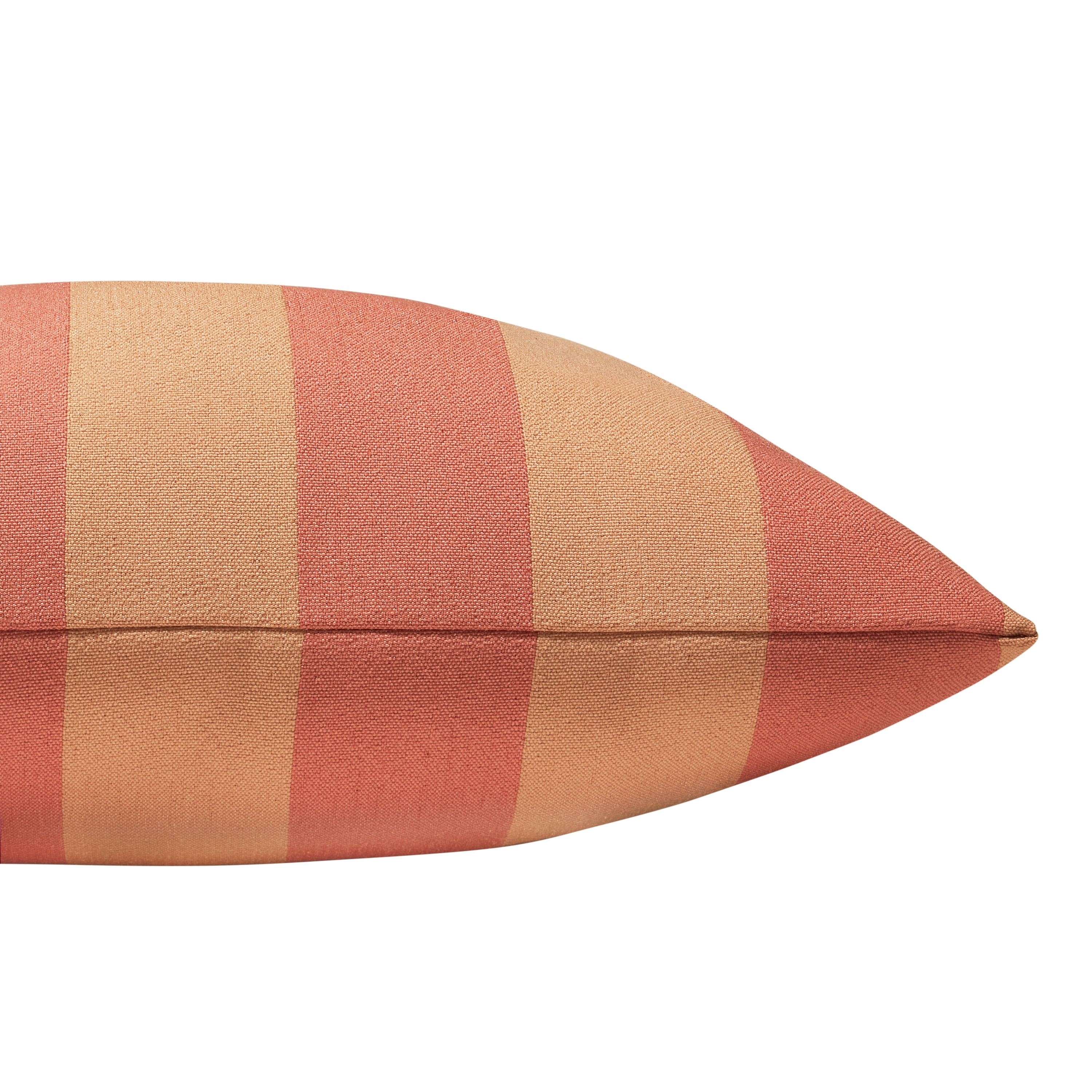 Beautiful 18" x 18" Decorative Outdoor Pillow by Drew Barrymore, Coral Stripe
