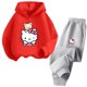 thumbnail image 3 of Conjunto de sudadera y pantalón de chándal de Hello Kitty para niños y niñas, conjunto de dos piezas de moda para niños de 3 a 14 años, 3 of 5
