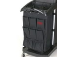 thumbnail image 2 of 9-Pocket Housekeeping Cart Organizer, Black, Garbage Bin Caddy for Cleaning Supplies, Compatible with Any Cart for Spray Bottles/Supplies/Brushes/Liners/Bags, 2 of 3