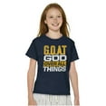 thumbnail image 4 of God Over All Things GOAT Christian Crewneck T Shirts Boy Girl Teen Brisco Brands L, 4 of 6