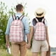 thumbnail image 4 of Disketp Plaid Heart Mochila de Lona Estampada, Mochila Escolar de Viaje Ligera para Estudiantes y Portátil-Medium, 4 of 5