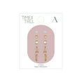 thumbnail image 2 of Time and Tru Goldtone Multi Earring Set, 5 Pairs, Initial A, 2 of 4