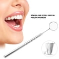 thumbnail image 5 of 1pc Stainless Steel Dental Mouth Mirror Dental Mirror Odontoscope Dentist Equipment Teeth Clean Hygiene Tool, 5 of 8