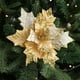 thumbnail image 2 of Guirnalda de Navidad de flores brillantes, 20 cm dorada, 2 of 6