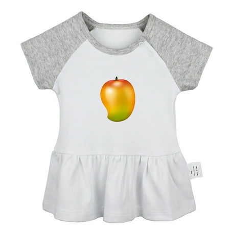 

Fruit Mango Pattern Dresses For Baby Newborn Babies Skirts Infant Princess Dress 0-24M Kids Graphic Clothes (Gray Raglan Dresses 12-18 Months)