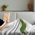 thumbnail image 3 of Reptile Soft Flannel Fleece Throw Blanket, Cartoon Snake Hanging from Tree Hug Love Mascot Humor Comic Design Print, Cozy Plush for Indoor and Outdoor Use, 60" x 80", Green Navy Ecru, by Ambesonne, 3 of 5
