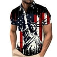 thumbnail image 2 of WAENQINLA Golf Shirts for Men Novelty American Flag Print Tees Comfortable Independence Day Short Sleeve Tennis Shirts with Button,Size XS-4XL, 2 of 5