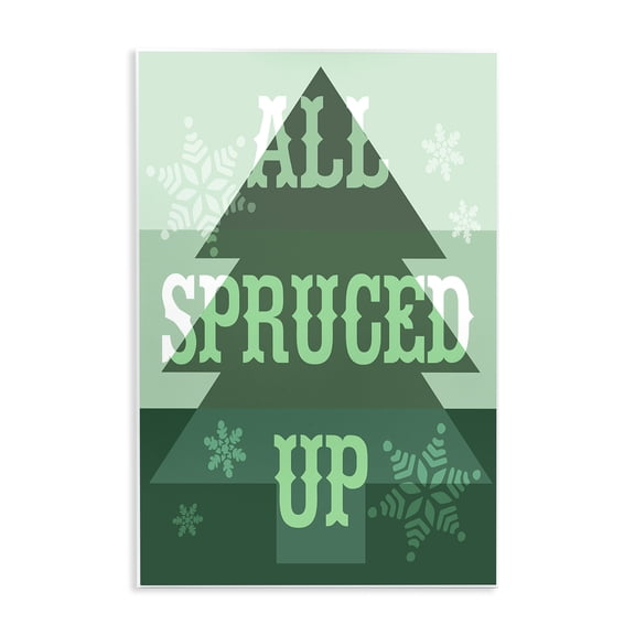 Stupell Industries Contemporary All Spruced Up Holiday Pun Wall Plaque Art, 13 x 19, by Lil' Rue