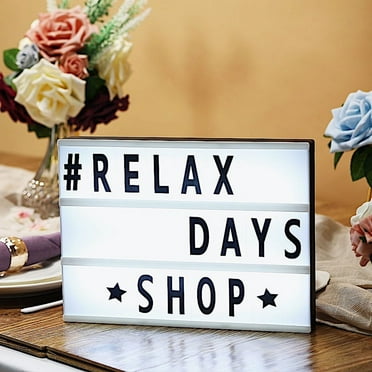 BalsaCircle 9x12" Cool White LED Lightbox Marquee Signs Light Up Letter Board Party Wedding Decorations