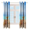 thumbnail image 4 of Sunshine Beach Starfish Window Blackout Curtain 3d Printed Blackout Curtain Bedroom Living Room Hotel Window 2 Panel Shade, 4 of 6