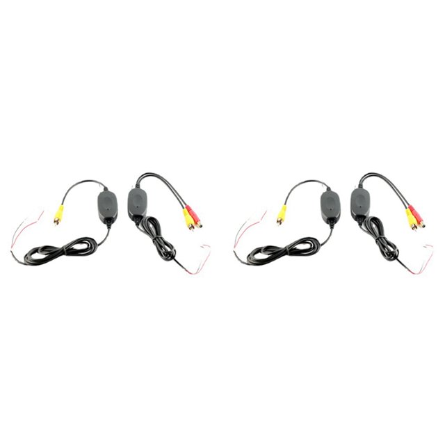 2X Receptor Transmisor de Video InaláMbrico de 2.4GHZ para Monitor de DVD de AutomóVil WIFI CáMara de VisióN Trasera de Respaldo Inverso