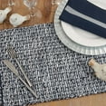 thumbnail image 4 of Fennco Styles Woven Cotton Table Placemats with Fringe 14" W x 20" L, Set of 4 - Navy Blue Table Mats for Home Décor, Dining Table, Holiday, Banquets and Special Occasions, 4 of 5