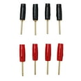 thumbnail image 1 of 8pcs 2mm banana plug 4N oxygen pure copper old speaker cable plug Red black, 1 of 1