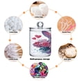 thumbnail image 4 of Rabbit with Roses Watercolor Splash Valentine Translucent Plastic Cans Storage Canisters with Lid Set of 2, 4 of 7