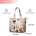 thumbnail image 4 of Colorful Mushroom Leaf White Pattern Travel Tote Bags for Women Carry On,Large Weekender Bags for Women Travel,Multi Functional Duffle Bag for Work,Shopping,Sports, 4 of 5