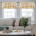 thumbnail image 4 of LALILO Kitchen Curtain Valance Tribal With Aztec Ornament Rod Pocket Window Curtain 52"x 18" Set of 2, 4 of 5