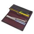 thumbnail image 5 of TAZAG magnetic buckle women's patent leather wallet long multi-card slot genuine leather clutch, 5 of 7