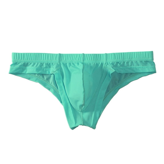 Men Underpants Low Waist Thin Solid Color Great Breathability U Convex Elastic Quick Dry Male Briefs Daily Wear Sport Underwear