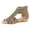 Gold, variant on Women Boho Sandals Casual Bling Rhinestone Decorate Sandals Back Zipper Open Toe Slide Sandals Shoes Womens Ankle Strap Rhinestones Low Wedge Sandals