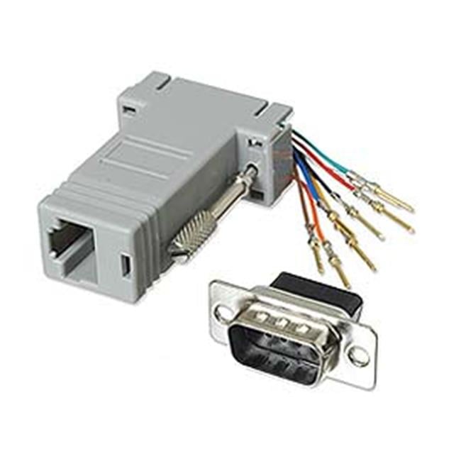DB9 Male To RJ45 Female RS232 Modular Adapter – Ivory, My Cable Mart BE-272005