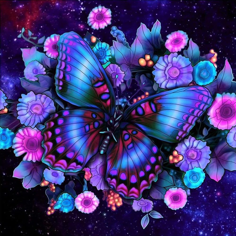 Diamond Painting Pink Butterfly Graffiti – Diamonds Wizard