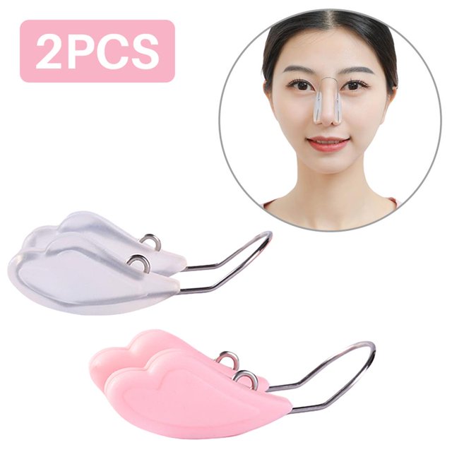 stanreset 2Pcs Nose Clip Nose Lifter Nose Beauty Up Lifting Tool Soft Silicone Rhinoplasty Nose Bridge Straightener Corrector
