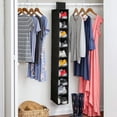 thumbnail image 2 of 10 Pockets Non-woven Fabric Dust-proof Shoe Clothes Hanging Storage Rack Shelf Door Wardrobe Hanger Organizer 15cm Wide, 2 of 4