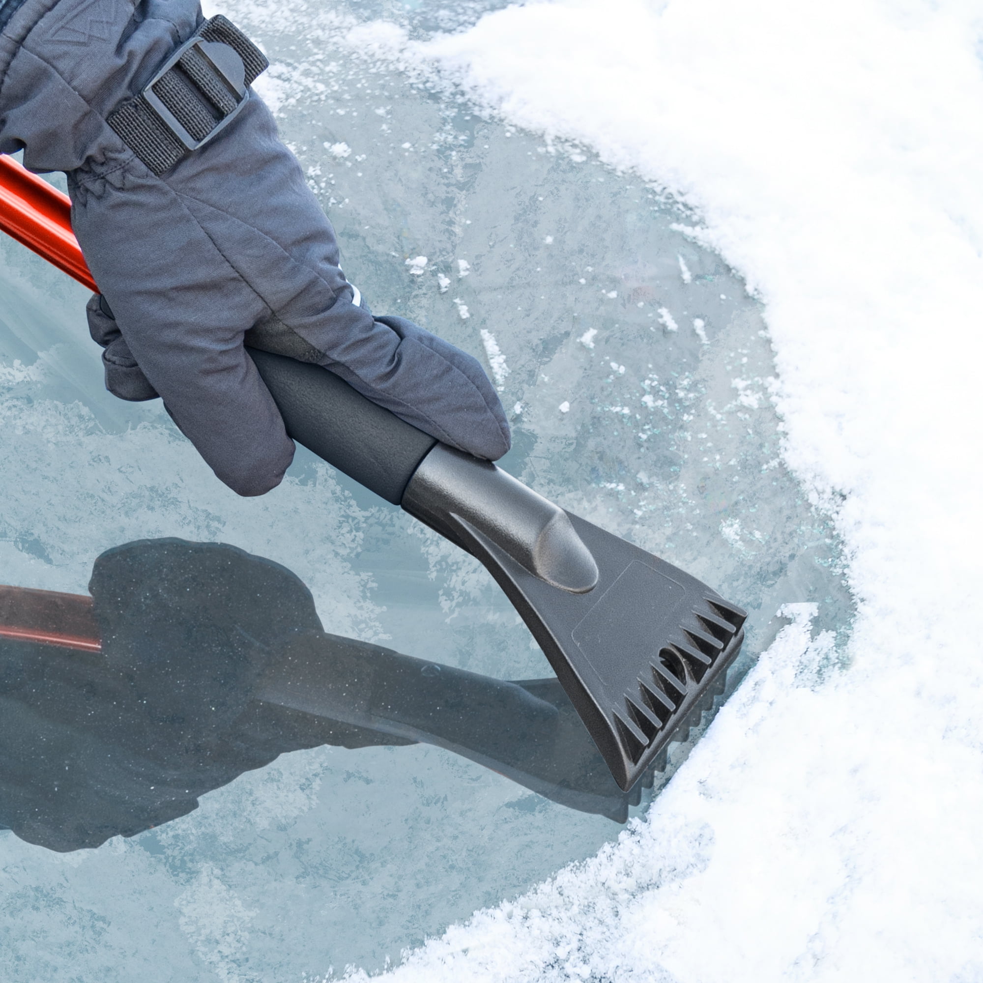 Motor Trend Winter Snow Brush, Broom with Extendable Handle