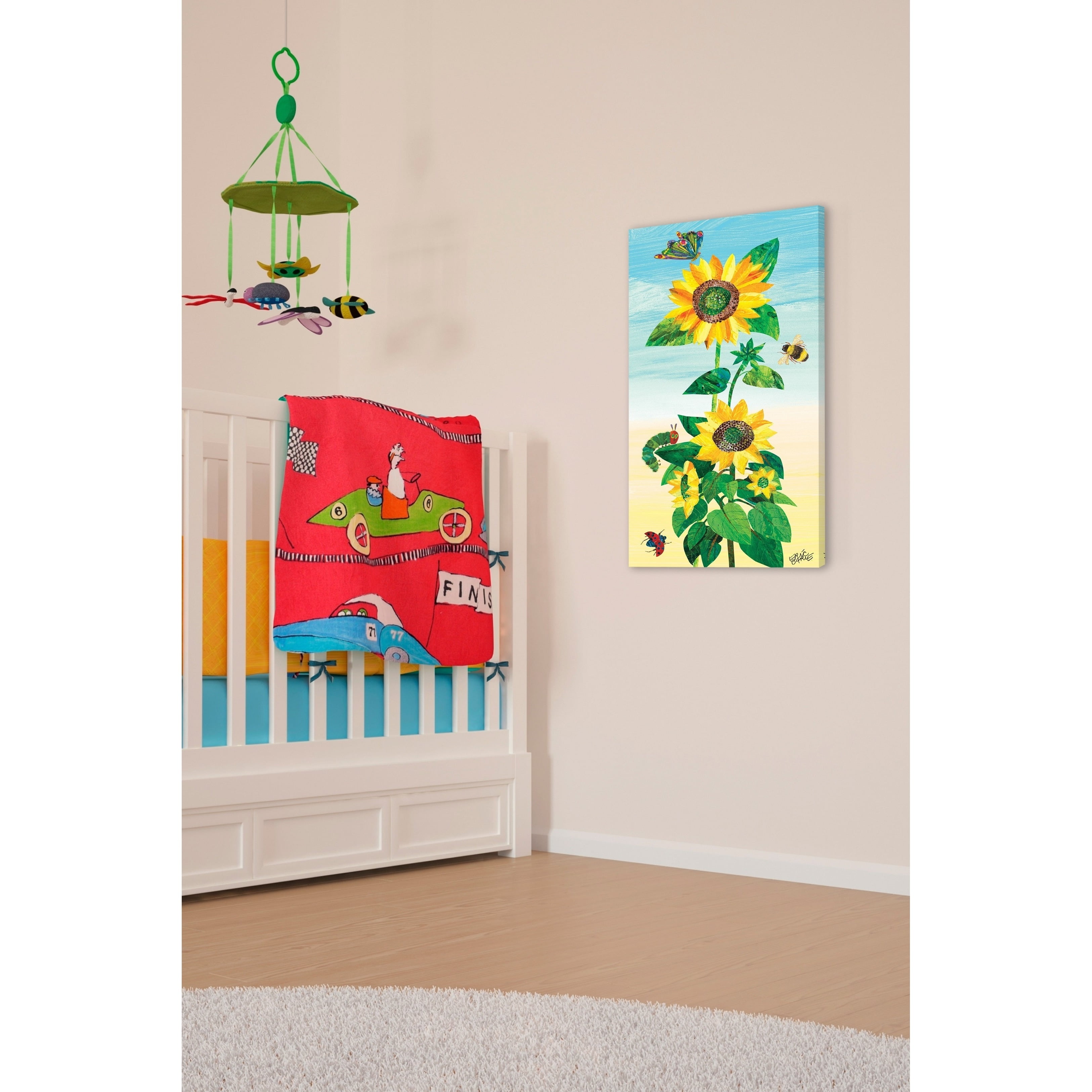 Eric Carle Sunflower and Bugs 2 Art Print on Premium Canvas