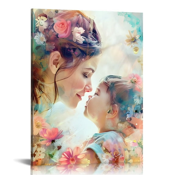 Gift for MOM Vintage Mother's Day Picture Canvas Wall Art Painting Framed ,Mother's Day Christmas Birthday Gift,Grandmom Gift Perfect for Home Decor, Bedroom Decoration