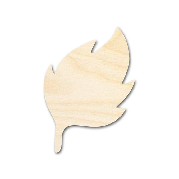 Bigger Better | Unfinished Wood Earth Leaf Element Shape |  DIY Craft Cutout 36" / 1/4"