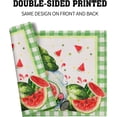 thumbnail image 4 of Watercolor Watermelon Gnomes Placemats Set of 4,Green Buffalo Check Plaid Rectangular Linen Kitchen Mats Summer Seasonal Place Mat 12 x 18 Inch for Kitchen Dining Table Decor, 4 of 6