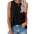 thumbnail image 3 of Tbopshirt Tank tops for Women,Womens tops,Women Fashion Summer Sleeveless Solid Color Light Loose Ventilation T-Shirt,T-shirt Vest Tee Blouse,Womens Fashion, 3 of 8