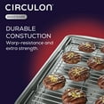 thumbnail image 3 of Circulon Bakeware Baking Sheet Pan and Cooling Rack Set, 3-Piece, Silver, 3 of 6