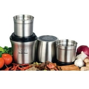 Revel CCM103 Stainless Steel Wet and Dry Coffee/Spice/Chutney Grinder with Two Bowls, Silver