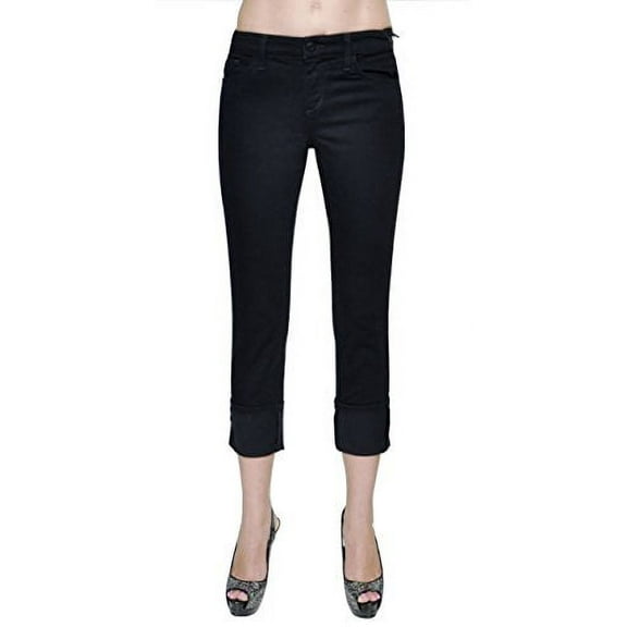 Joe's Jeans 4" Clean Cuff Crop Mid Rise Stretch Denim Pants, Kimora (26)