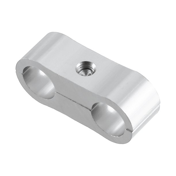 Aluminio Aleación AN4 Coche Manguera Separador Abrazadera Conector Plata Tono