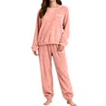 thumbnail image 4 of Pyhlmscde Women's Warm Winter Coral Velvet Large Size Casual Wearable Home Clothes, Winter Clothes for Women, Sweatsuits Women 2 Piece Outfit, Fall Outfits for Women, 4 of 5