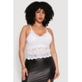thumbnail image 2 of Womens Plus Size Floral Lace Scoop Neck Cami, 2 of 5