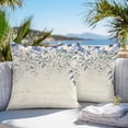 thumbnail image 3 of Blue Eucalyptus Leaves Throw Pillow Covers 16x16 Inch Set of 2, Farmhouse Retro Botanical Floral Waterproof Outdoor Pillow Covers, Decorative Cushion Pillowcases for Couch, Sofa, Bed, Garden, Patio, 3 of 9