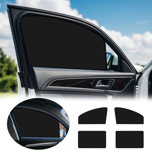 Gytml 4 Pack Car Window Sun Shade Universal Mesh Side Window Sunshades Uv Protection Privacy Car Window Cover For Sedan Auto Interior Accessory(Beige-4PCS)