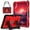 Black+Red, variant on Dteck Case for iPad Air 13 Inch M4/M3/M2 (2026/2025/2024) with Pencil Holder, Heavy Duty Shockproof Rugged Cover with Shoulder Strap,Black