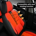 thumbnail image 5 of Red Car Seat Covers for Hyundai Elantra 2003 Car Seat Cover , Premium Leather, 5 Piece Full Set, Anti-Slip, With Lumbar Support, Protect and Upgrade Seats, Beautify the Interior of Old Cars, 5 of 9