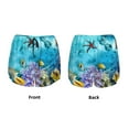thumbnail image 3 of Gukieu Corals and Tropical Fish Print Women's Sports Shorts with Drawstring Elastic Waistband for Running, Yoga, Fitness-XX-Large, 3 of 7