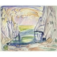 thumbnail image 2 of Emile Othon Friesz 24x20 Gold Ornate Framed and Double Matted Museum Art Print Titled - The Cove at a Vaux, Cassis (1911), 2 of 4