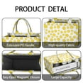 thumbnail image 4 of Large Capacity Tote Bag,Yellow Lemon Fruit Slices White Pattern Handbag Fashion Luxury Tote Bag,15.7"x13"x 5.1" Inches,Laptop Compatible, 4 of 6