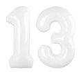 thumbnail image 1 of Globo Kelfuoya Número 13 Blanco de Foil Jumbo de 40", 1 of 7